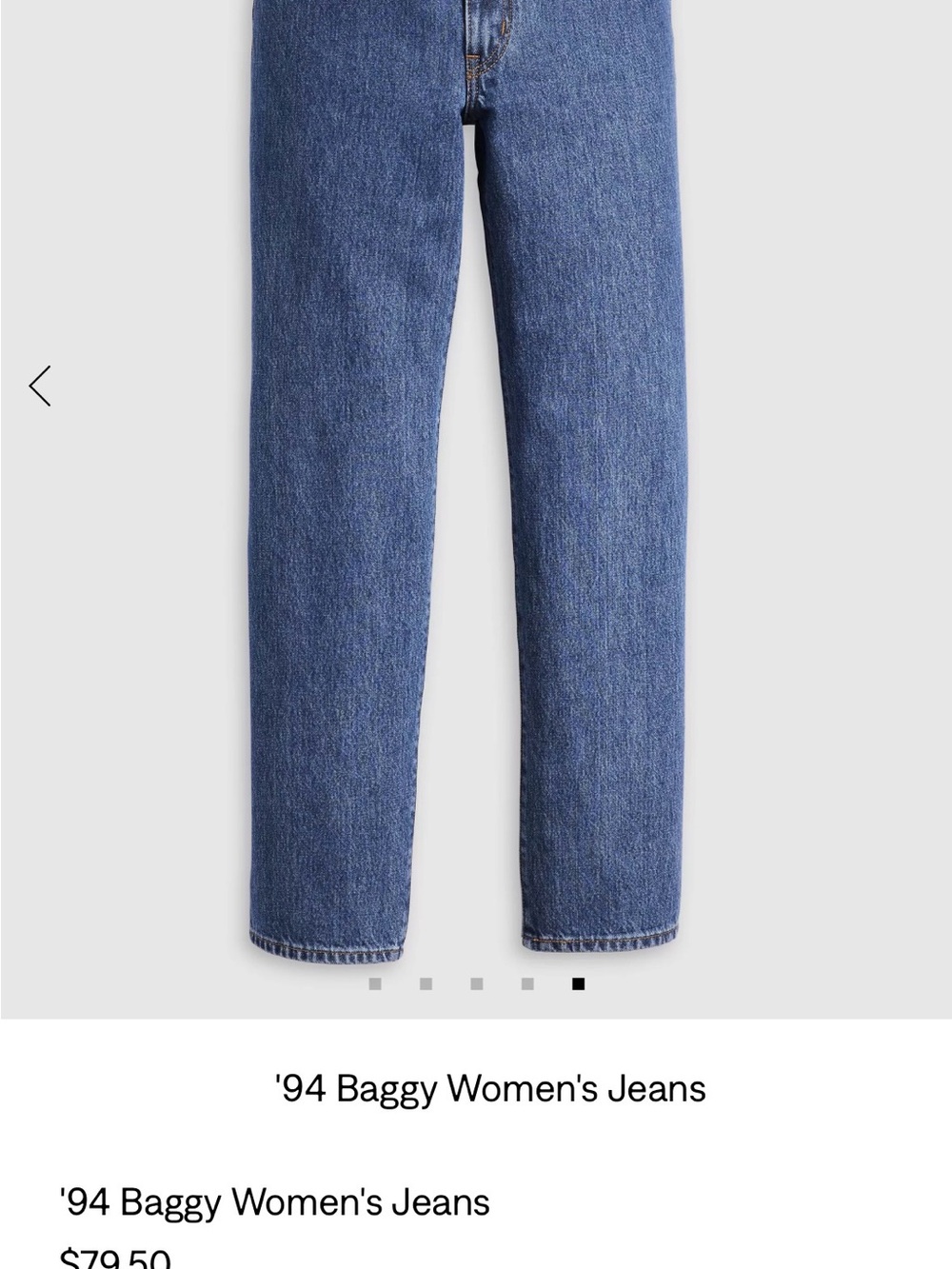 Levi’s ’94 Baggy Women’s Jeans – Size 29 – Medium Wash